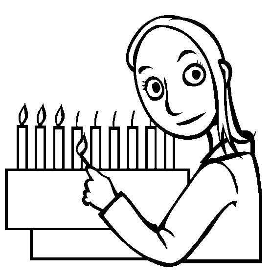 Free Candle Lighting Coloring Pages